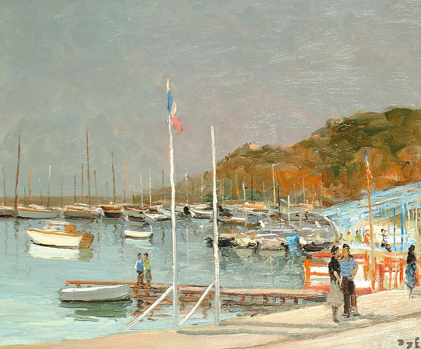 The Pier At The Gulf Of Juan — Marcel Dyf