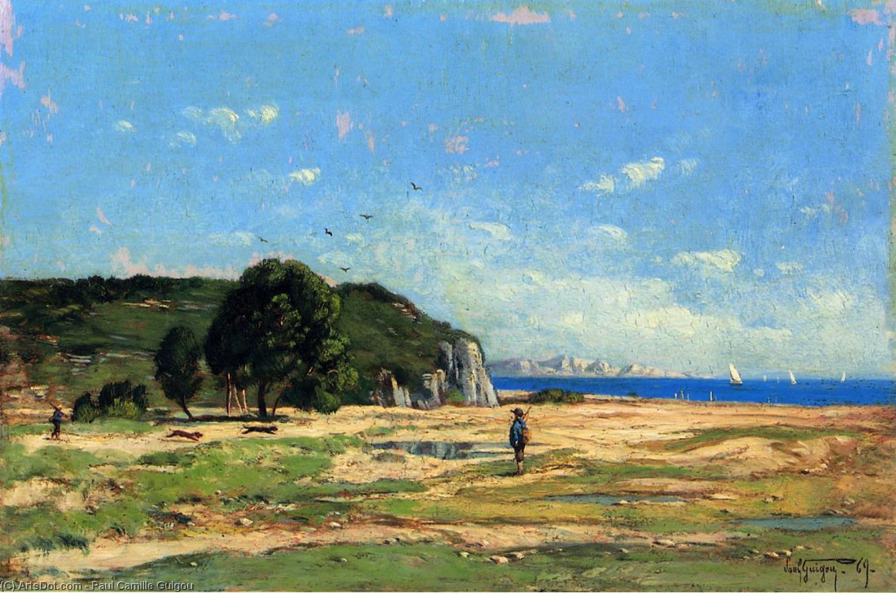 Hunters Near The Coast Of Marseille — Paul Camille Guigou
