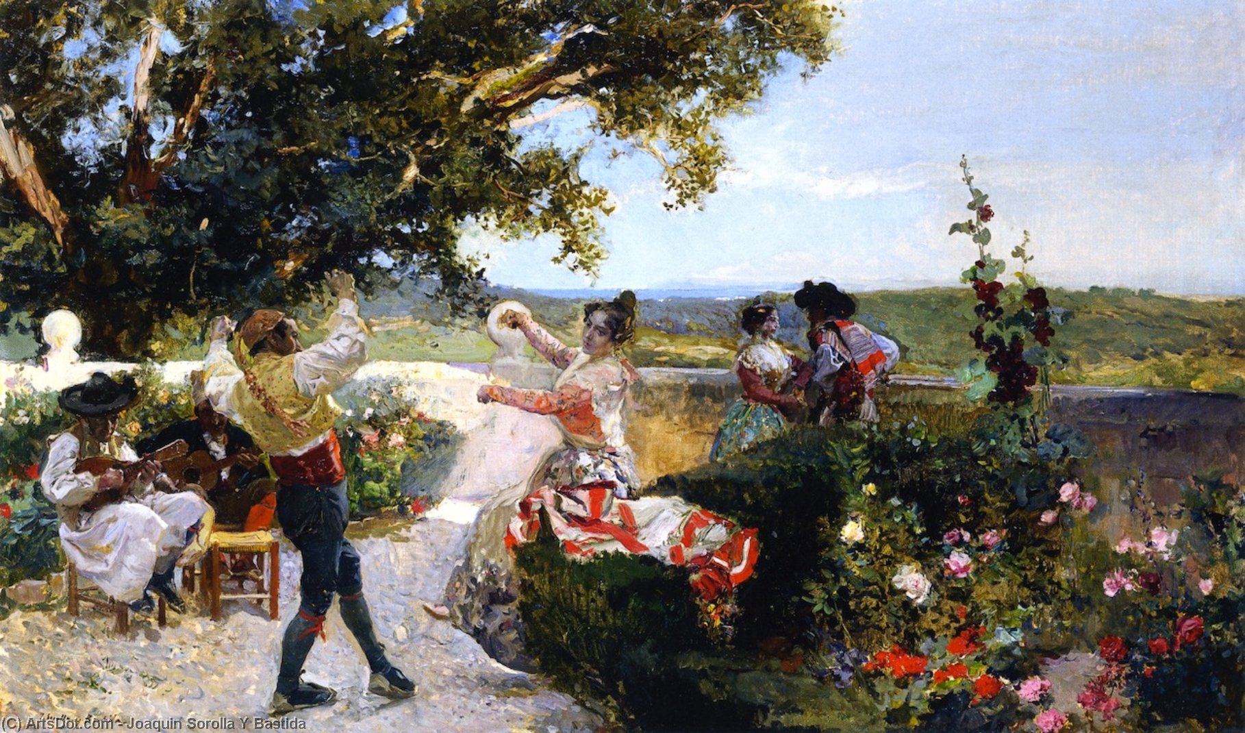 Valencianos Dance In The Garden — Joaquín Sorolla Y Bastida