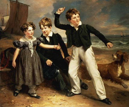 A Group Portrait Of Robert, James And Mary Sarah — Ramsay Richard Reinagle