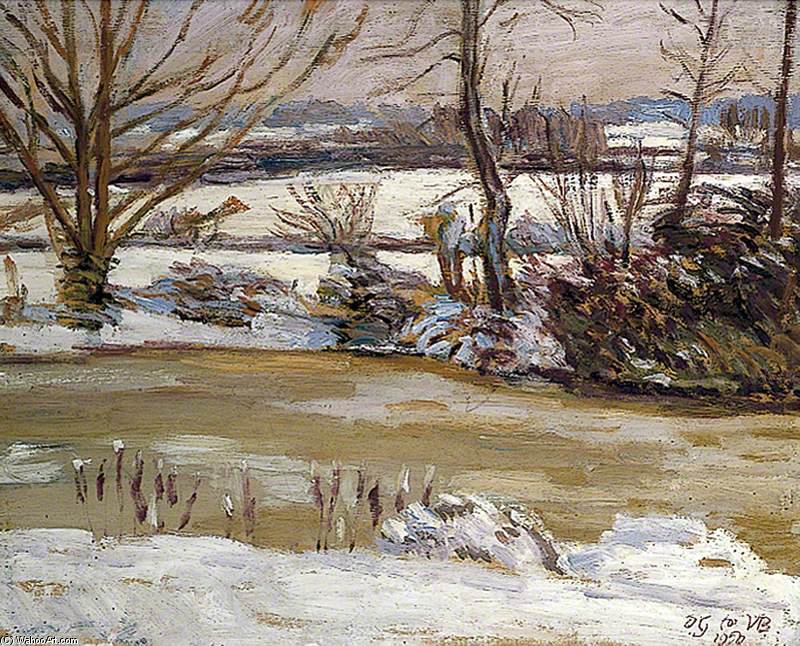 The Pond At Charleston, East Sussex, In Winter — Duncan Grant