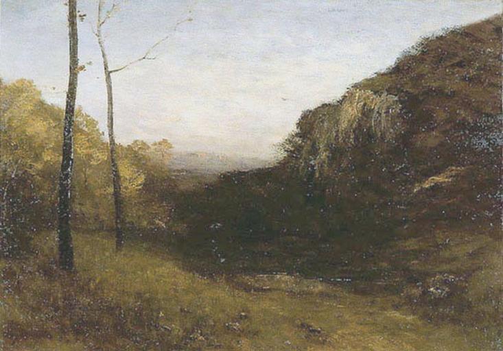 Paysage. Combe Dans Le Jura, La Roche Du Loup — Auguste Emmanuel Pointelin