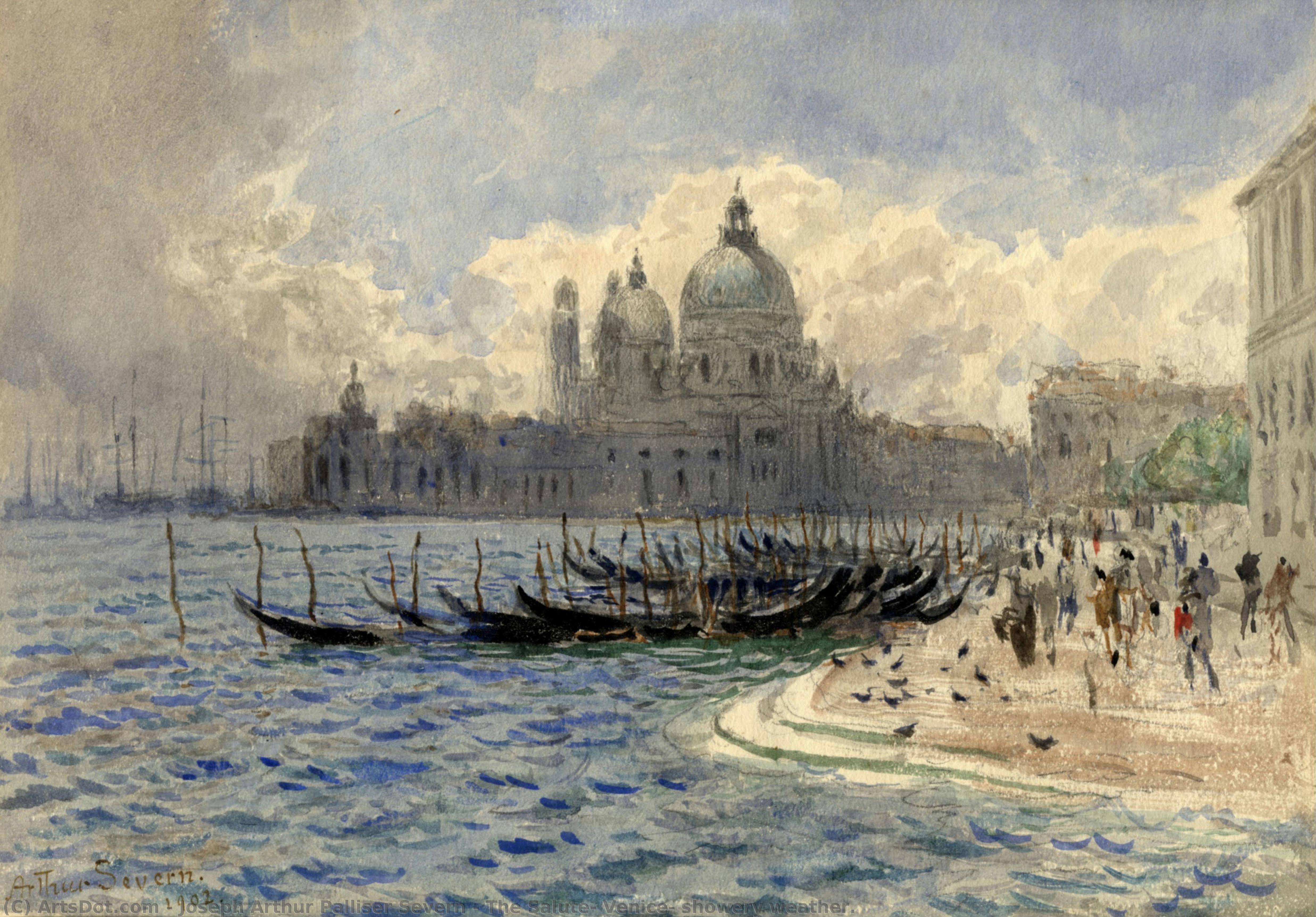 The Salute, Venice, Showery Weather. — Joseph Arthur Palliser Severn