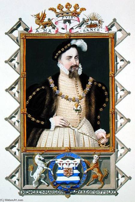 Portrait Of Henry Grey Duke Of Suffolk From 'memoirs Of The Court Of Queen Elizabeth — Sarah Countess Of Essex