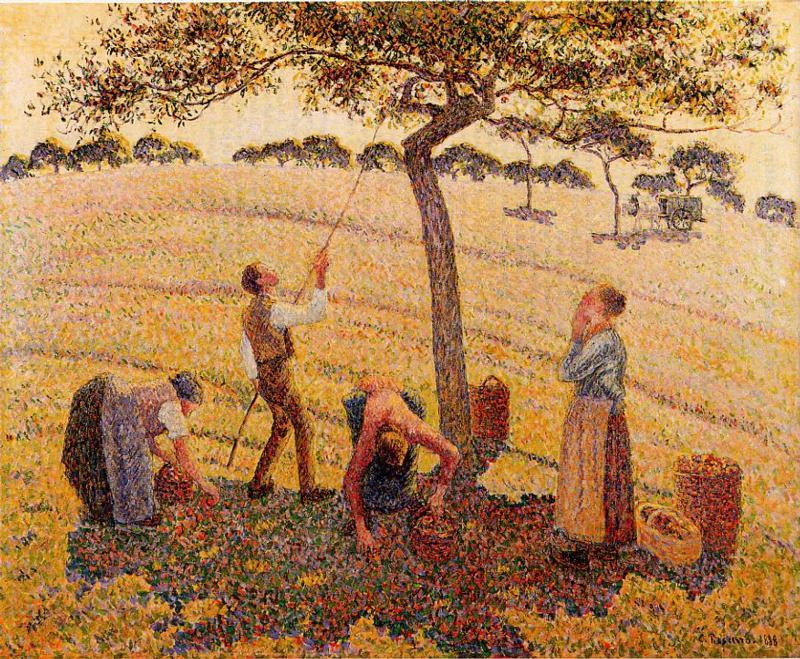 Apple Pickers, Eragny — Camille Pissarro