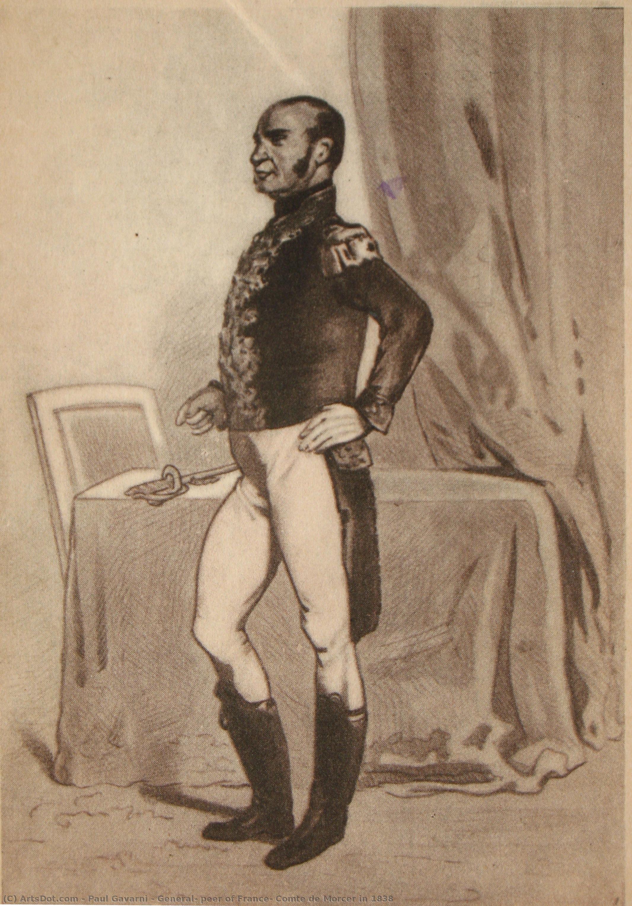 General, Peer Of France, Comte De Morcer In 1838 — Paul Gavarni