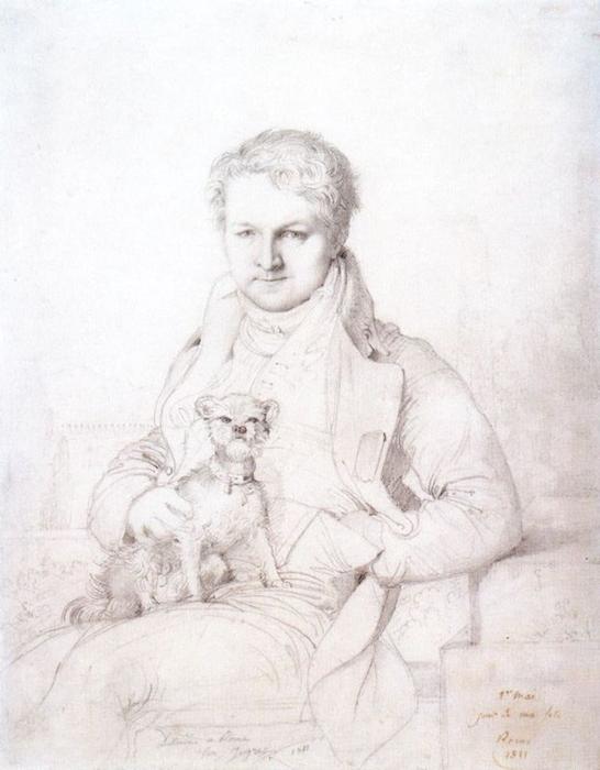 Portrait Drawing Of Baron Jacques Marquet De Montbreton De Norvins — Jean-auguste-dominique Ingres