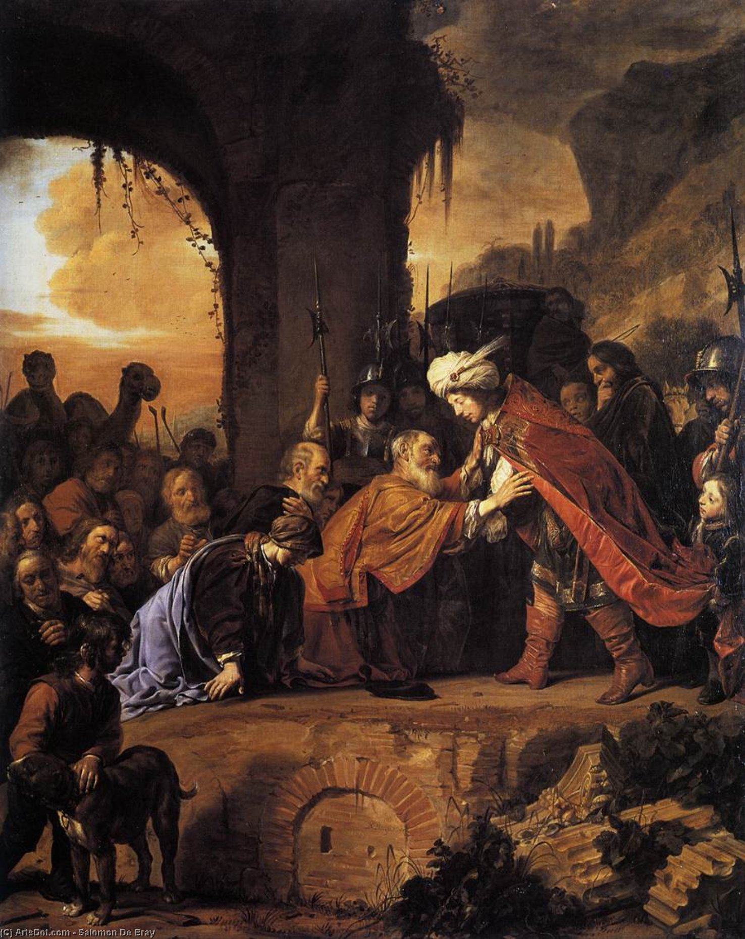 Joseph Receives His Father And Brothers In Egypt — Salomon De Bray