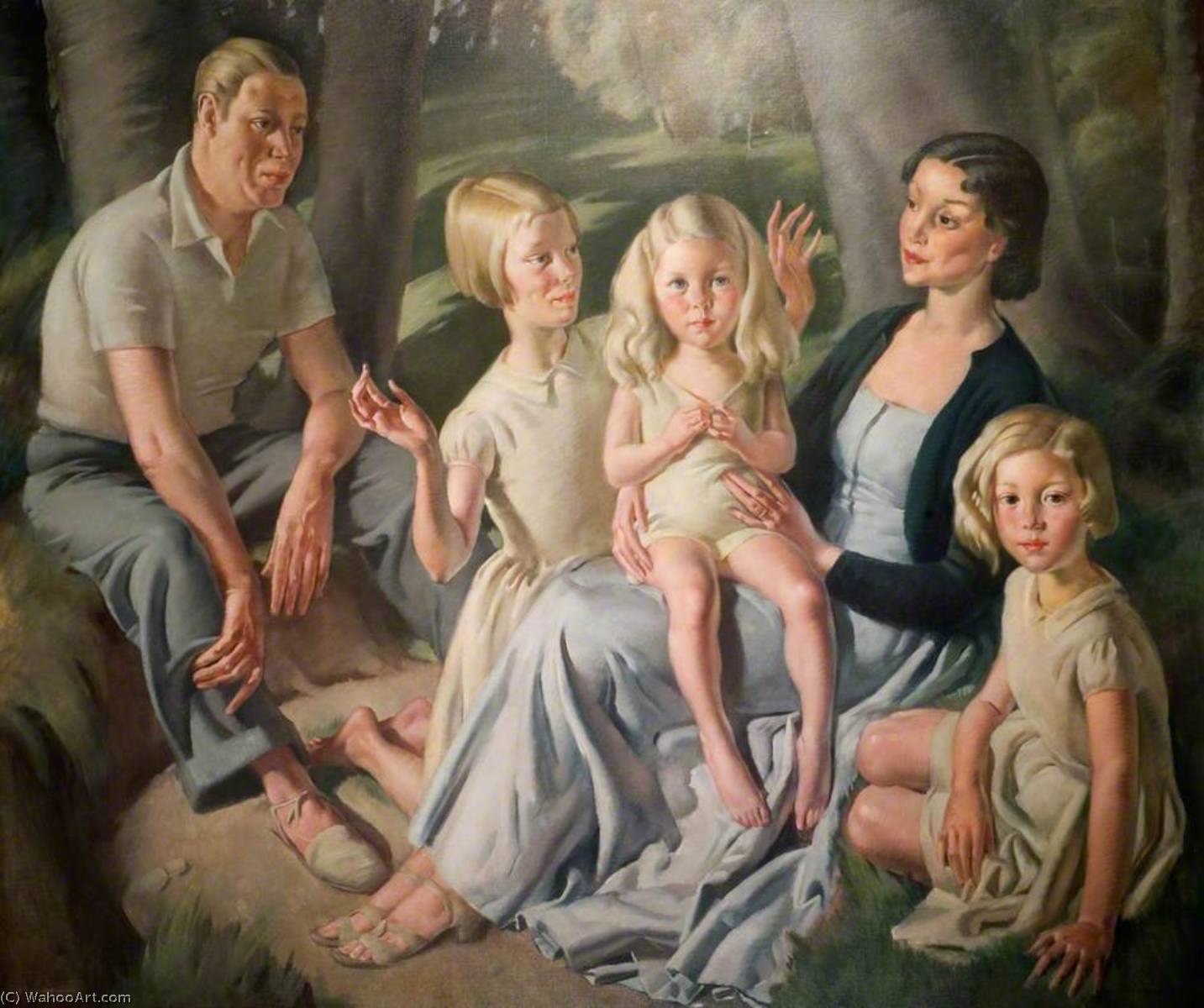 Mr And Mrs R. H. Butler And Their Daughters — Bernard Fleetwood-walker