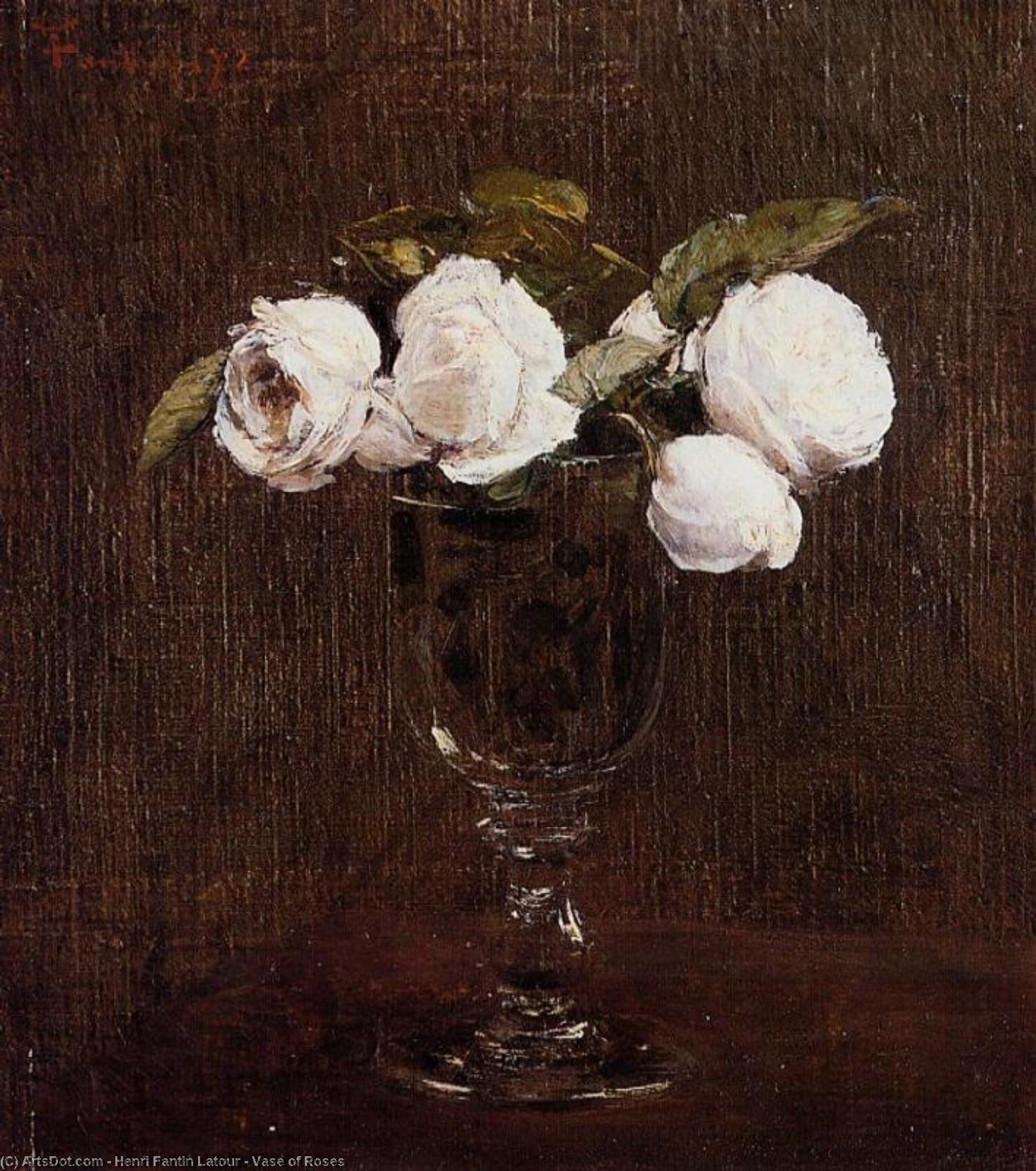 Vase Of Roses — Henri Fantin-latour