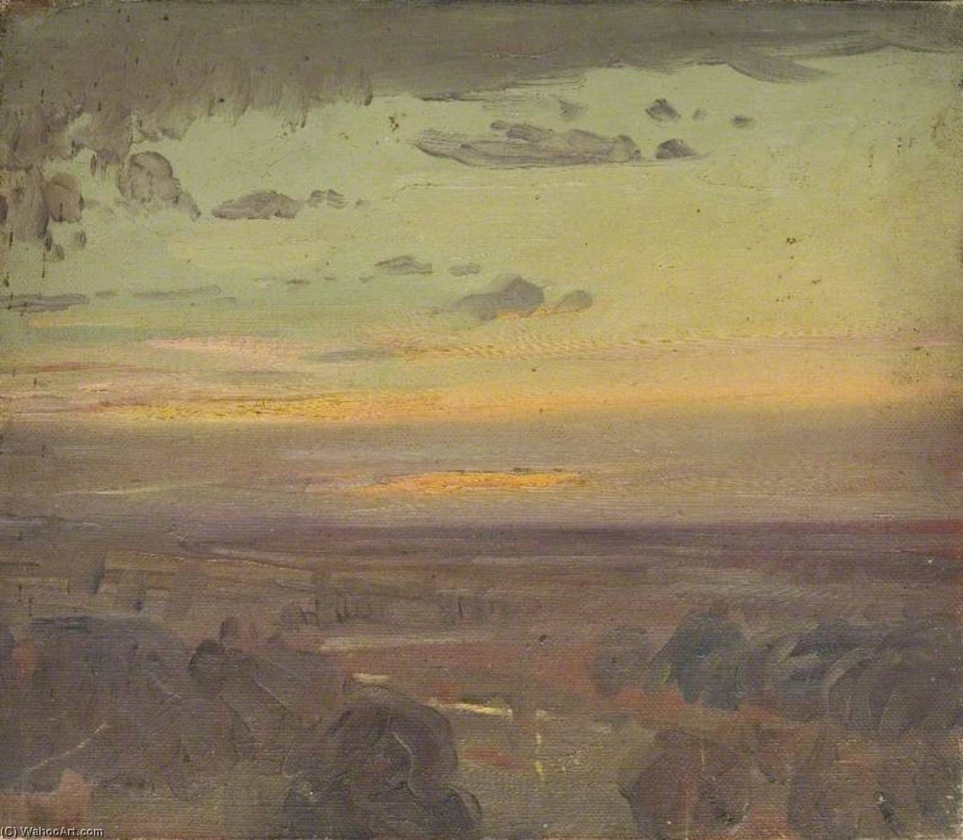 Study Of A Landscape At Sunset — Sir Alfred James Munnings