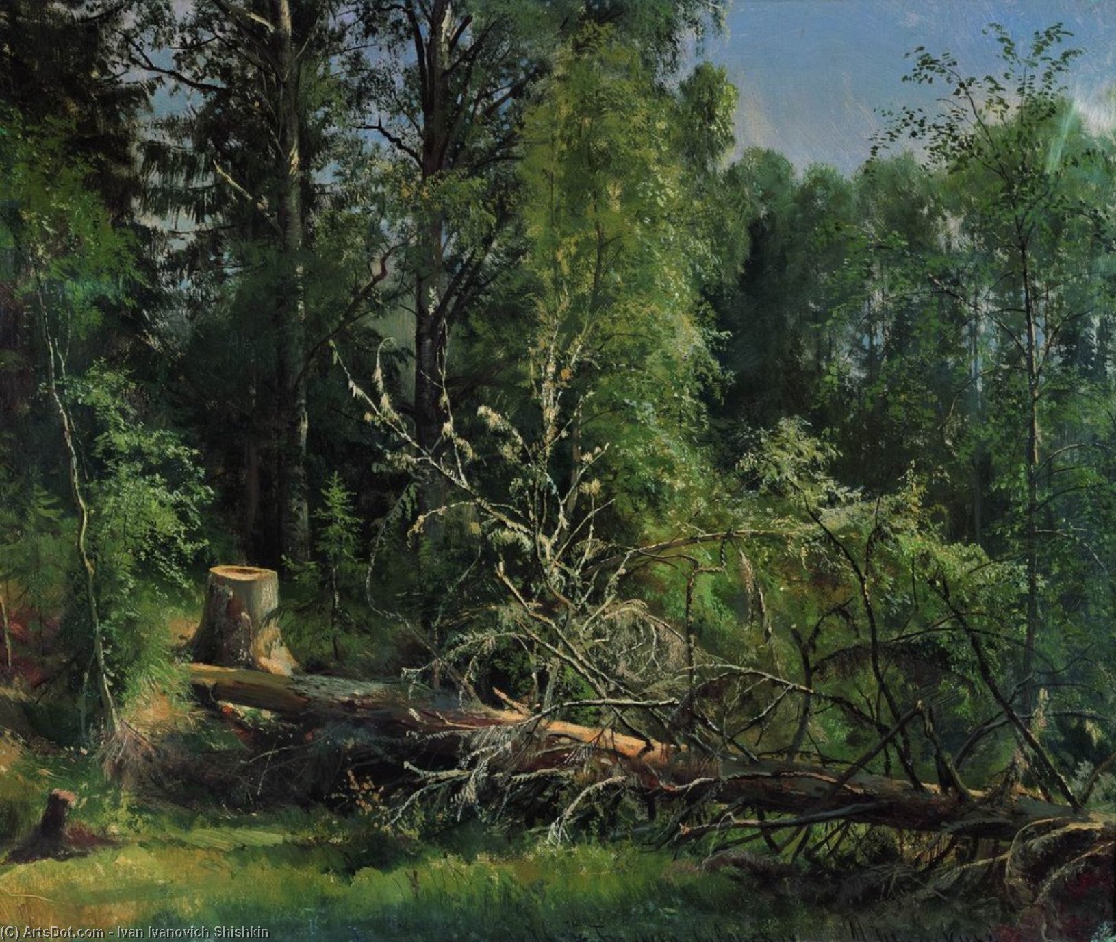 Fallen Tree — Ivan Ivanovich Shishkin