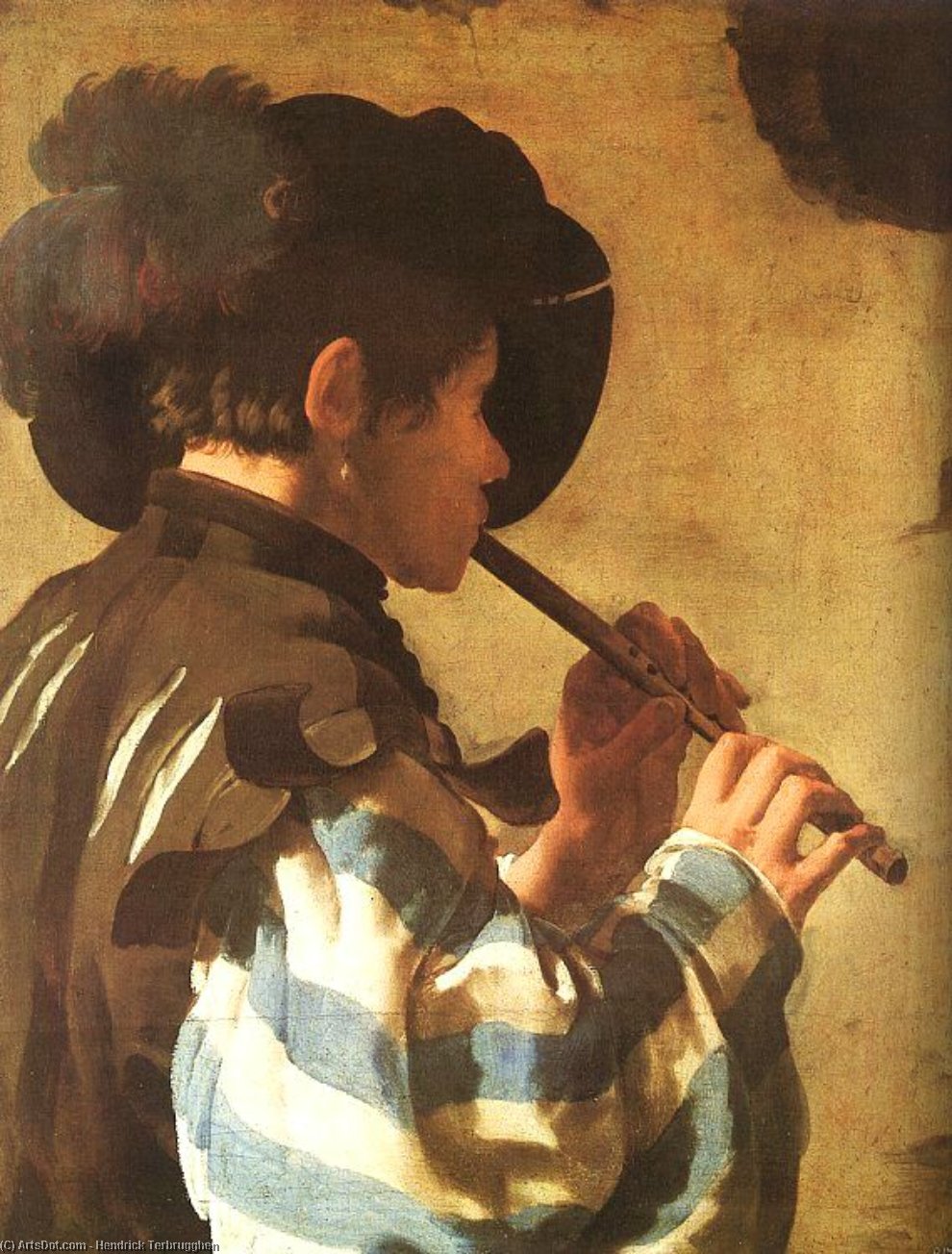 The Flute Player, Staatliche Kunstsammlunge — Hendrick Terbrugghen