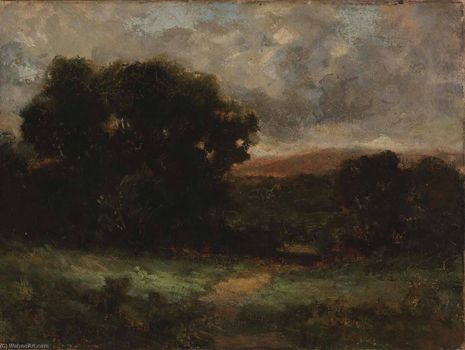 Untitled (landscape With Meadow And Trees) — Edward Mitchell Bannister