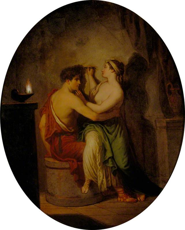 The Origin Of Painting (the Maid Of Corinth) — David Allan