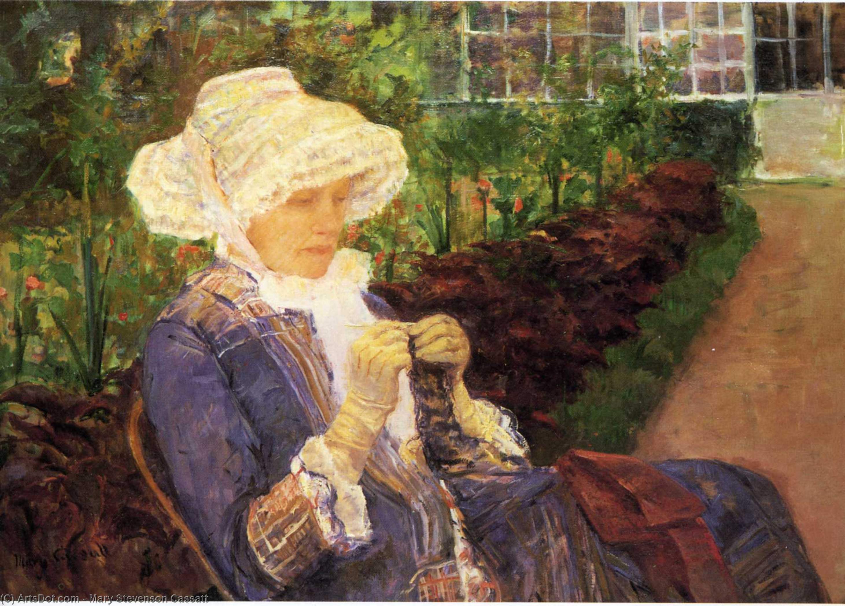 Lydia Crocheting In The Garden At Marly — Mary Stevenson Cassatt