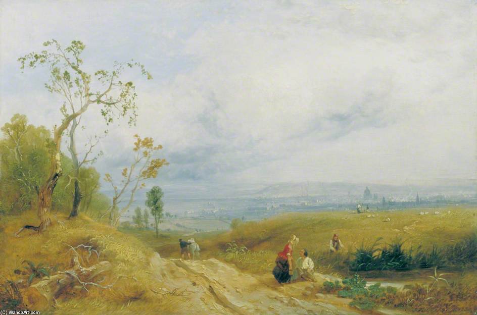 A Peep At The Metropolis From Hampstead Heath, London — James Baker Pyne