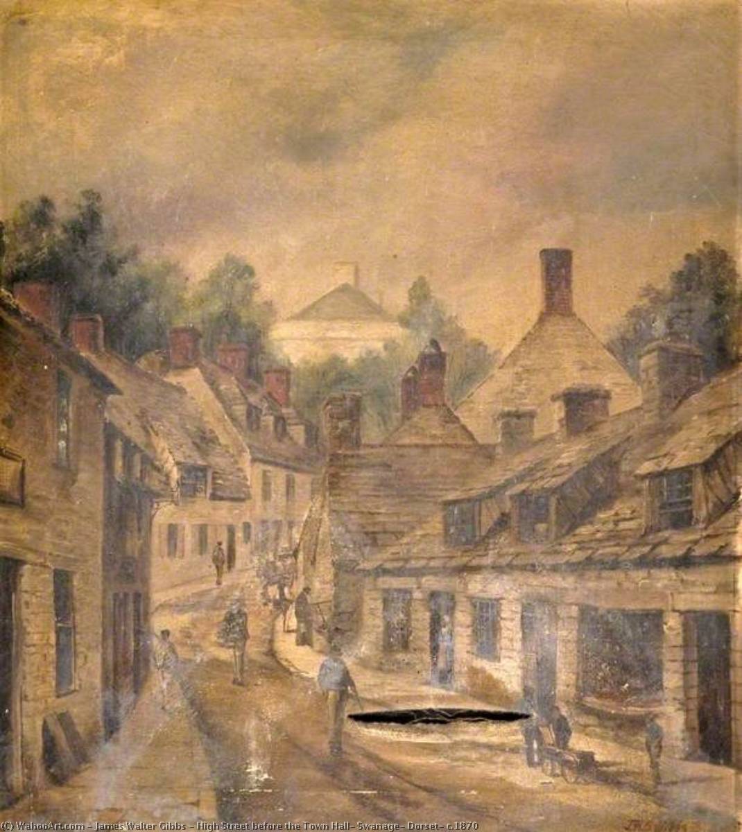 High Street Before The Town Hall, Swanage, Dorset, C.1870 — James Walter Gibbs
