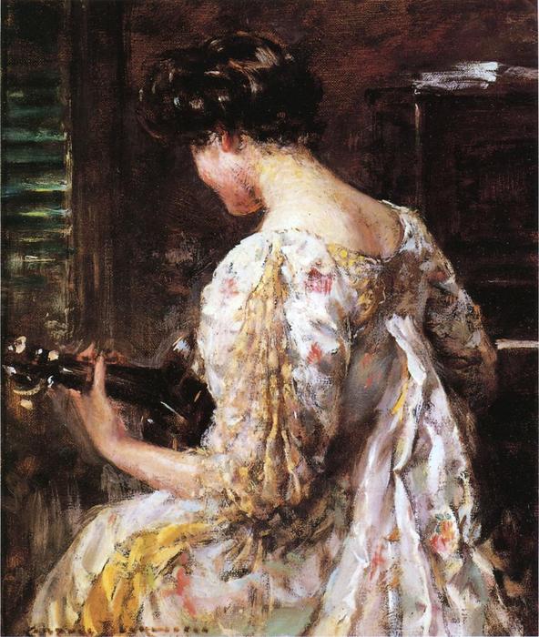 Woman With Guitar — James Carroll Beckwith