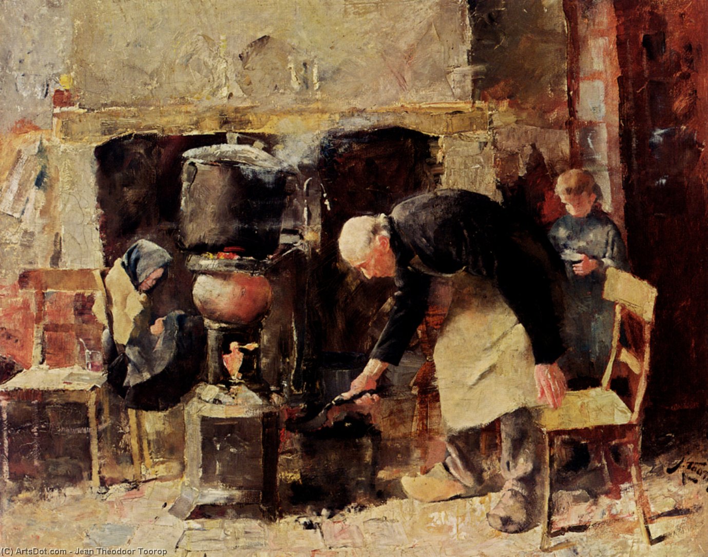 Preparing The Meal — Jean Theodoor Toorop