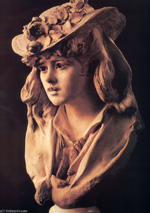 Young Girl With Roses On Her Hat — Auguste Rodin