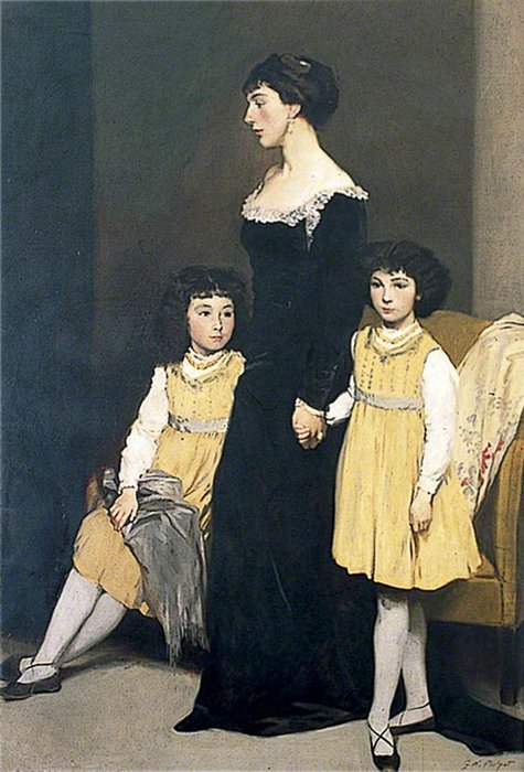 Mrs Basil Fothergill And Her Two Daughters — Glyn Warren Philpot