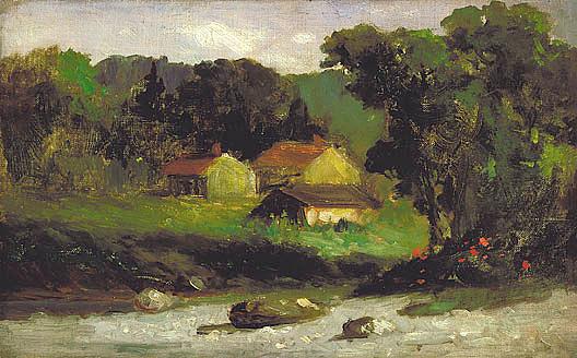 Rocky Farm, Newport, (painting) — Edward Mitchell Bannister