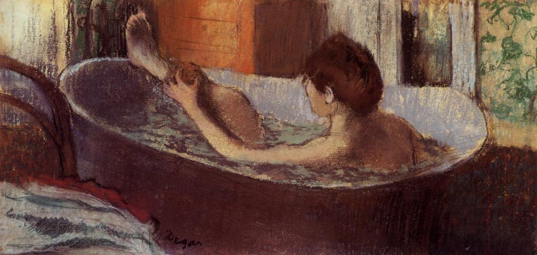 Woman In A Bath Sponging Her Leg — Edgar Degas