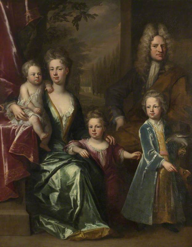 The Dryden Family Edward Dryden (d.1717), His Wife, Elizabeth Allen And Their Children, John Dryden (c.1704–1770), Later Sir John Dryden, 7th Bt Bevill Dryden (d.1758) And Mary Dryden, Later Mrs Allen Puleston — Jonathan Richardson The Elder
