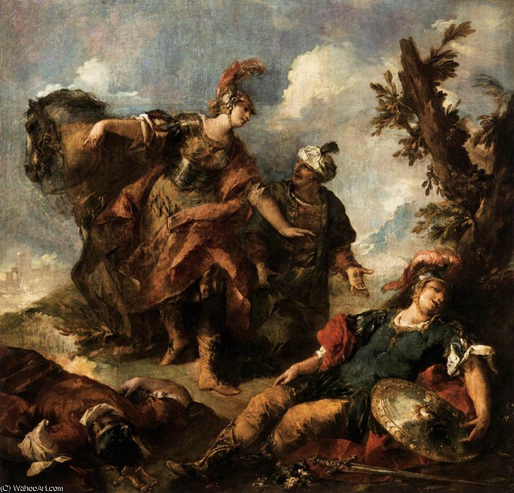 Herminia And Vafrino Find The Wounded Tancred — Gianantonio Guardi
