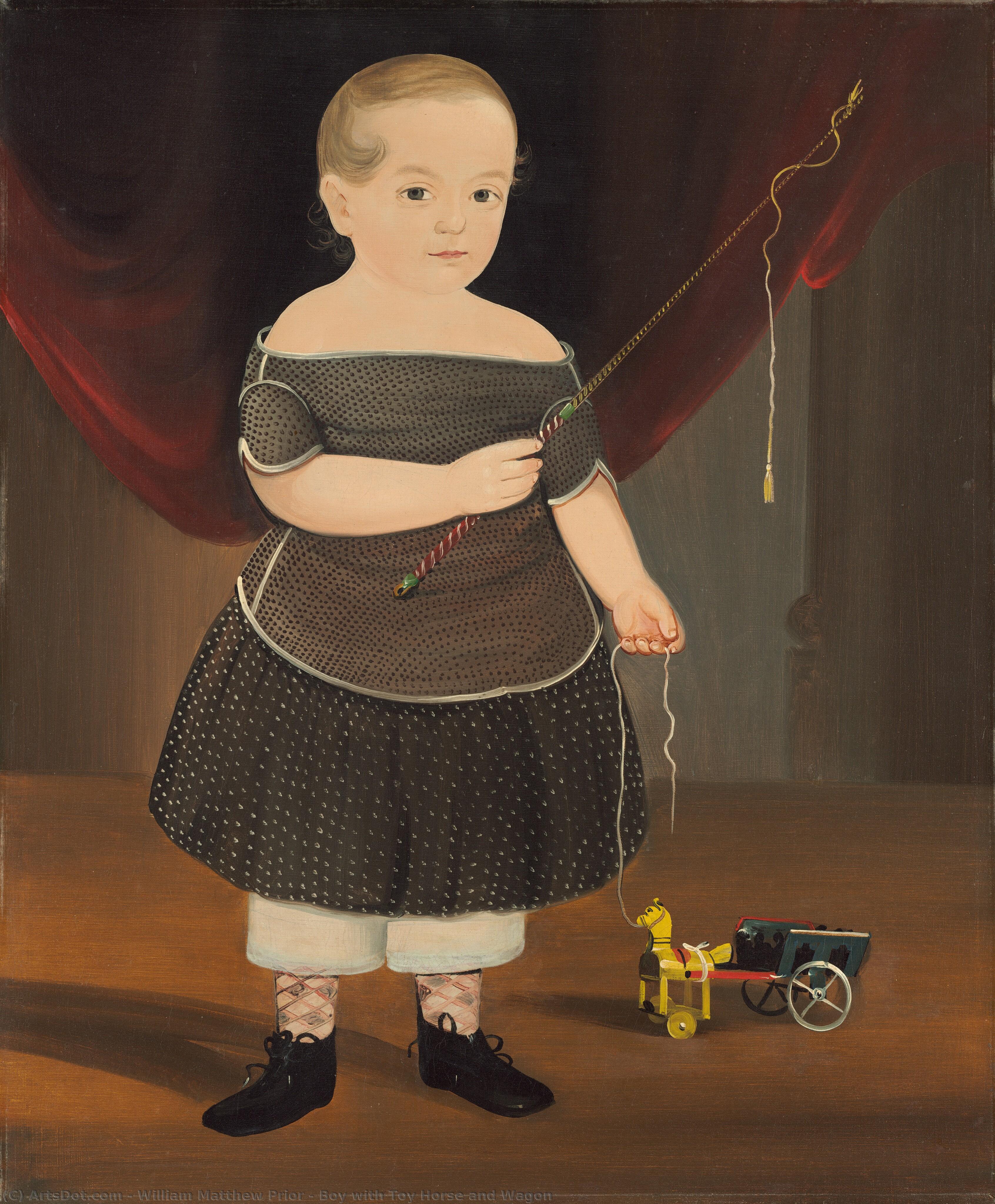Boy With Toy Horse And Wagon — William Matthew Prior