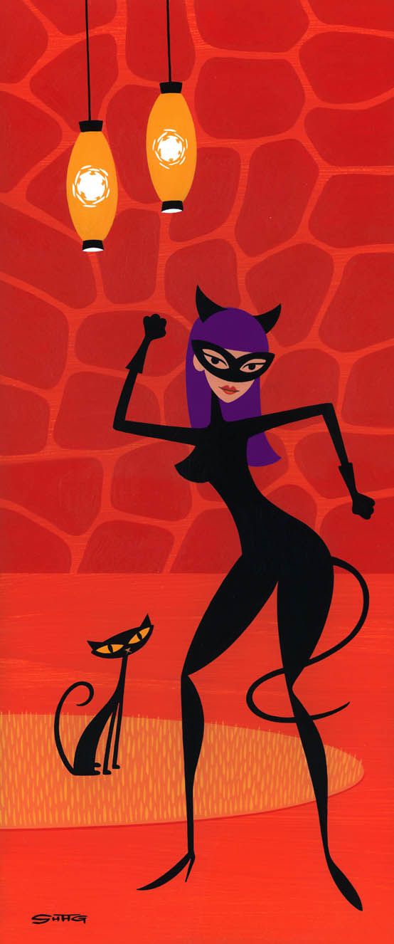 Kit Kat Dancer Practicing -1 — Josh Agle (shag)