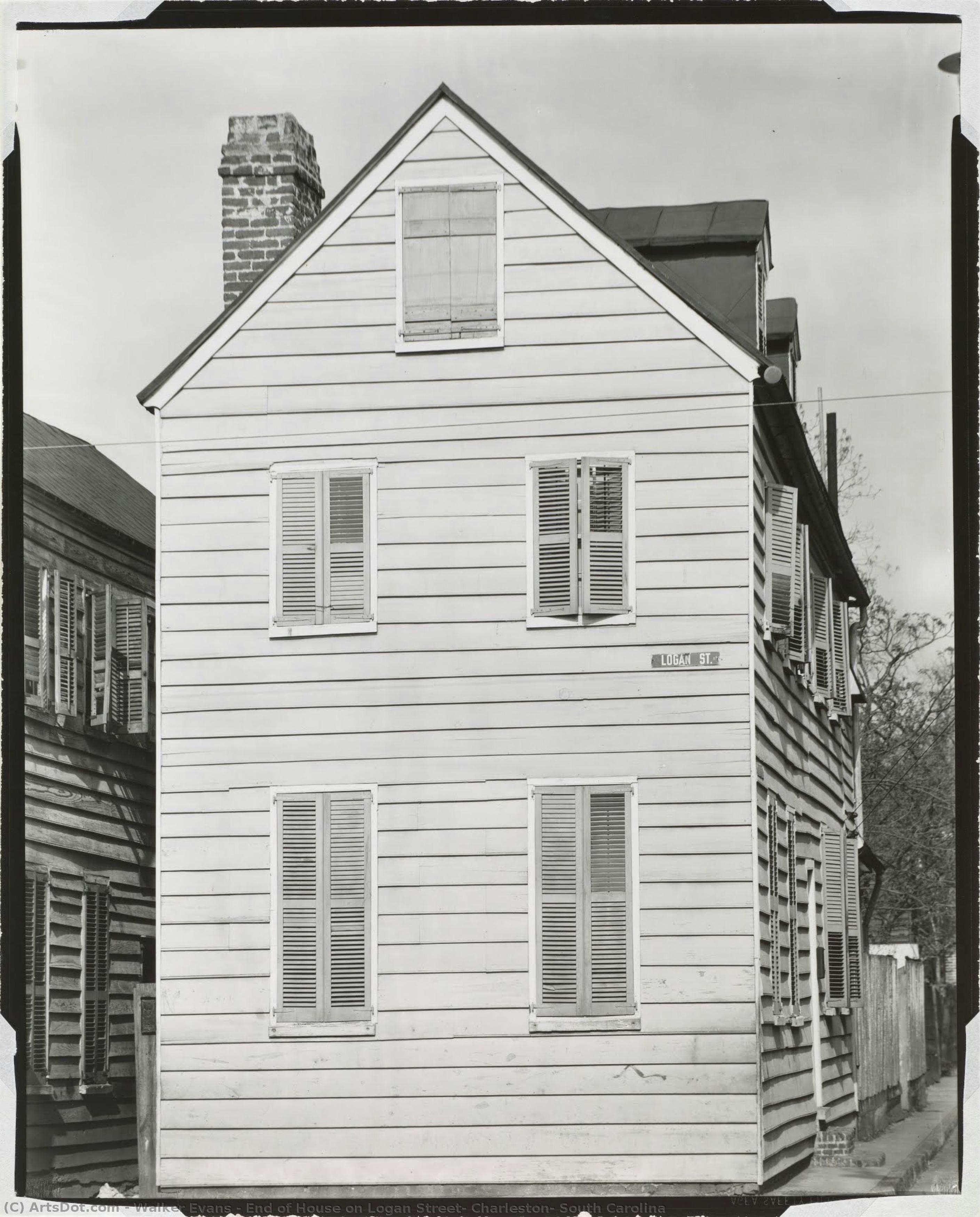 End Of House On Logan Street, Charleston, South Carolina — Walker Evans
