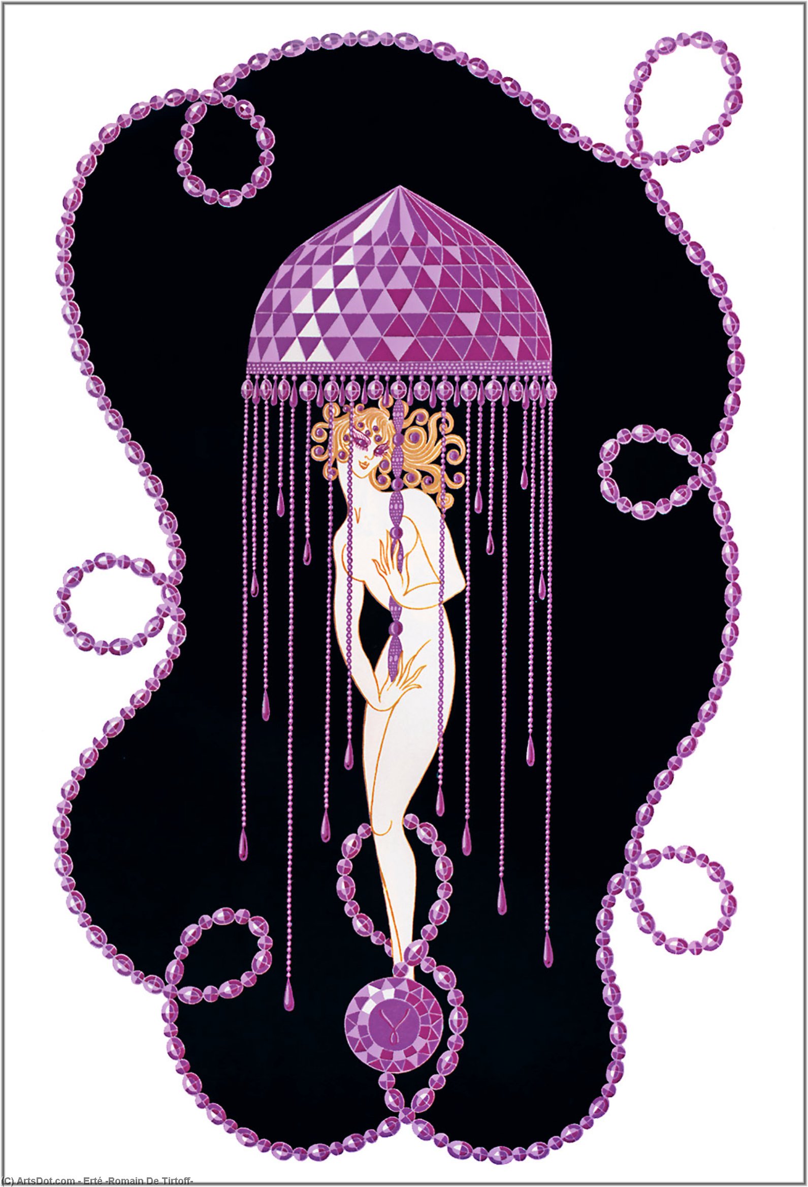 The Precious Stones, Amethyst — Erté