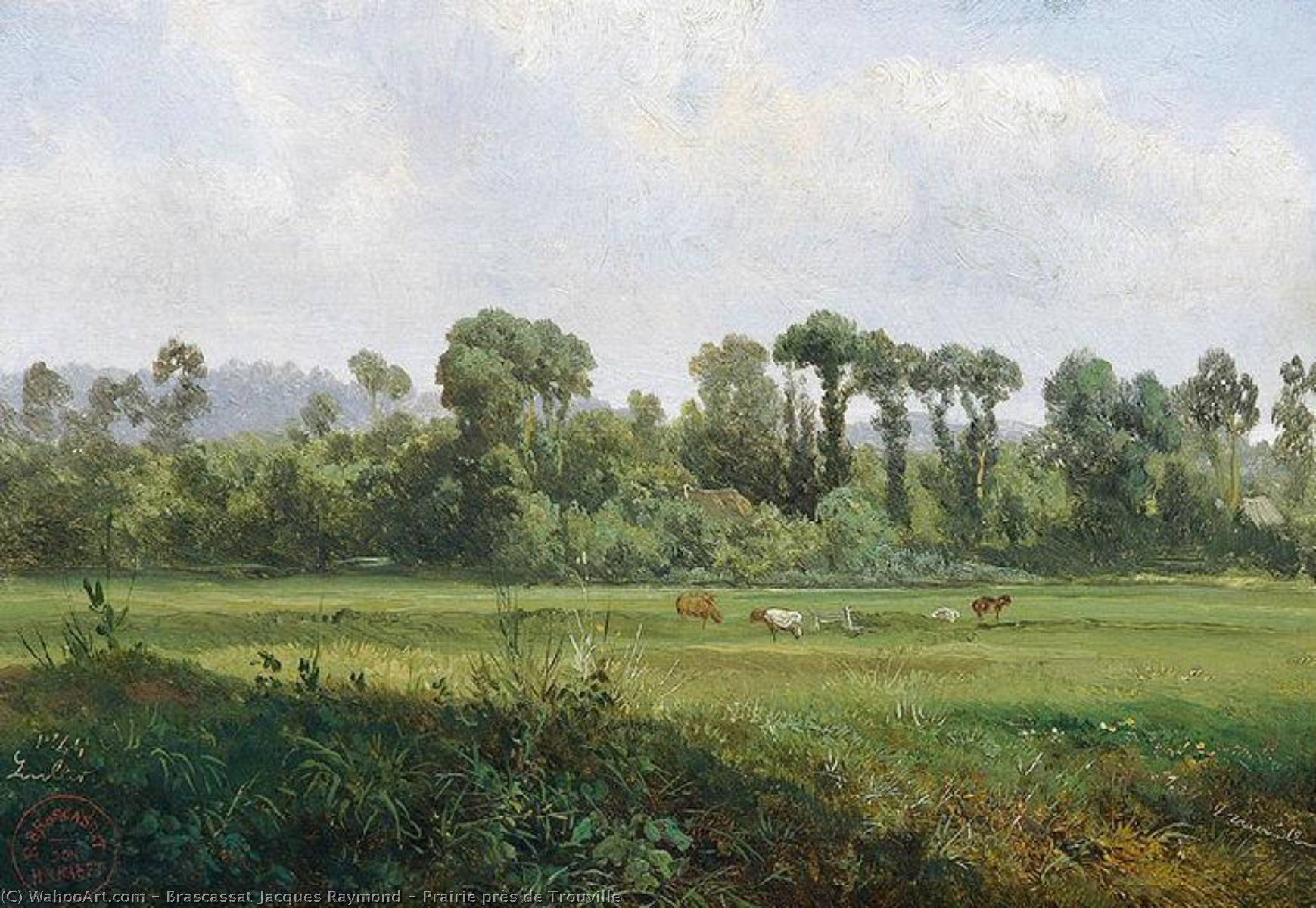 Prairie Près De Trouville — Jacques Raymond Brascassat