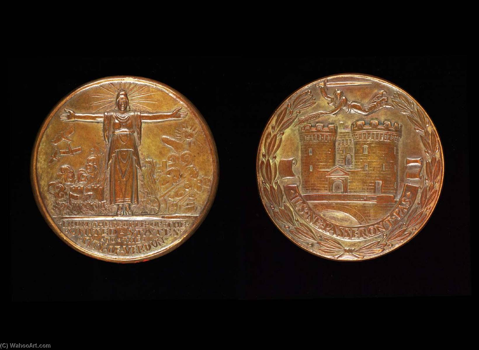 Defense Of Verdun Medal (alternative Unused Design) — Paul Manship
