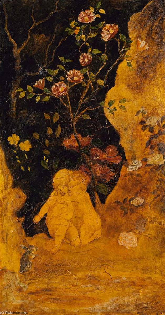 Panel For A Screen Children Frightened By A Rabbit — Albert Pinkham Ryder