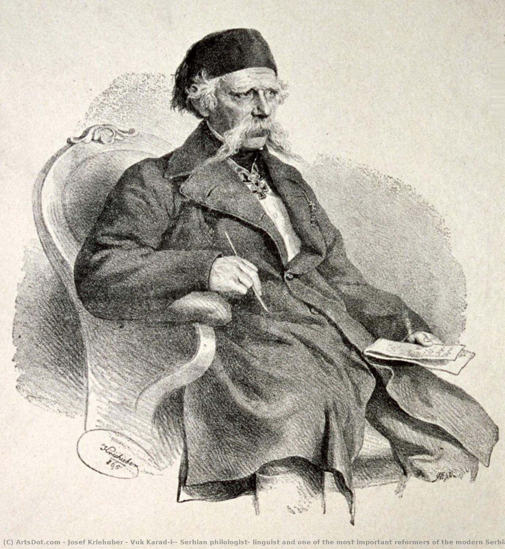 Vuk Karadžić, Serbian Philologist, Linguist And One Of The Most Important Reformers Of The Modern Serbian Language — Josef Kriehuber