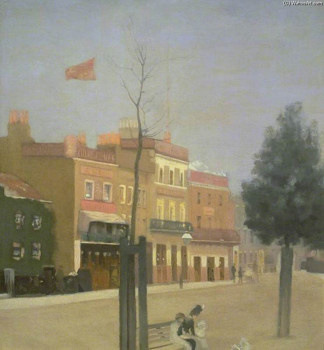 The Three Public-houses, Morning Sun Light — Paul Fordyce Maitland