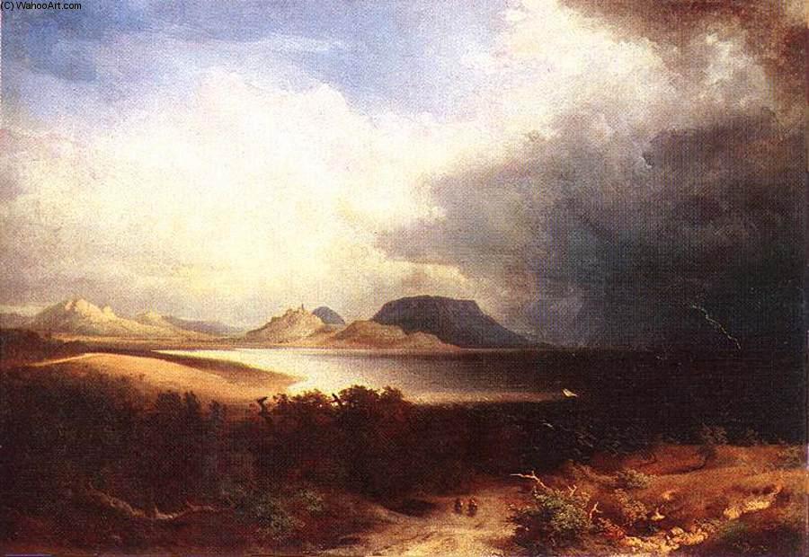 View To The Lake Balaton (storm) — Sándor Brodszky
