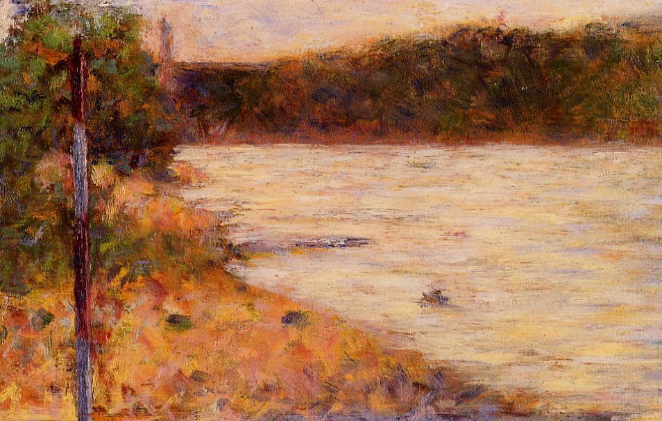 Ein Flussufer (die Seine In Asnieres) — Georges Pierre Seurat