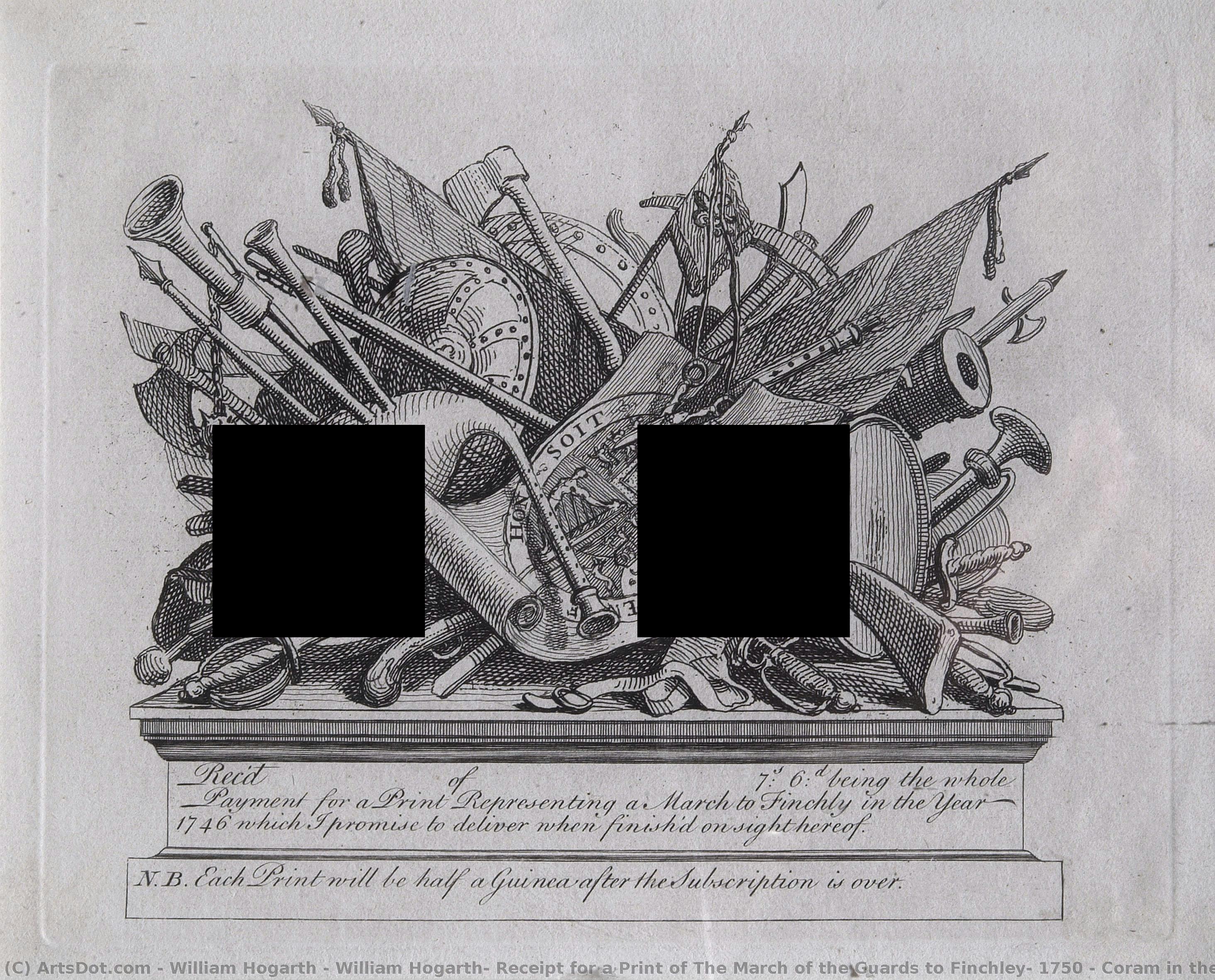 William Hogarth, Receipt For A Print Of The March Of The Guards To Finchley, 1750 © Coram In The Care Of The Foundling Museum — William Hogarth