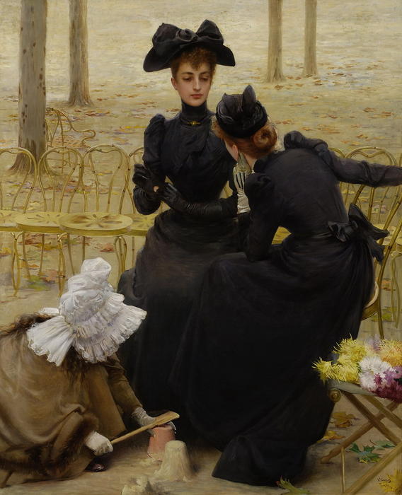 Conversations In The Garden Of Luxembourg — Vittorio Matteo Corcos