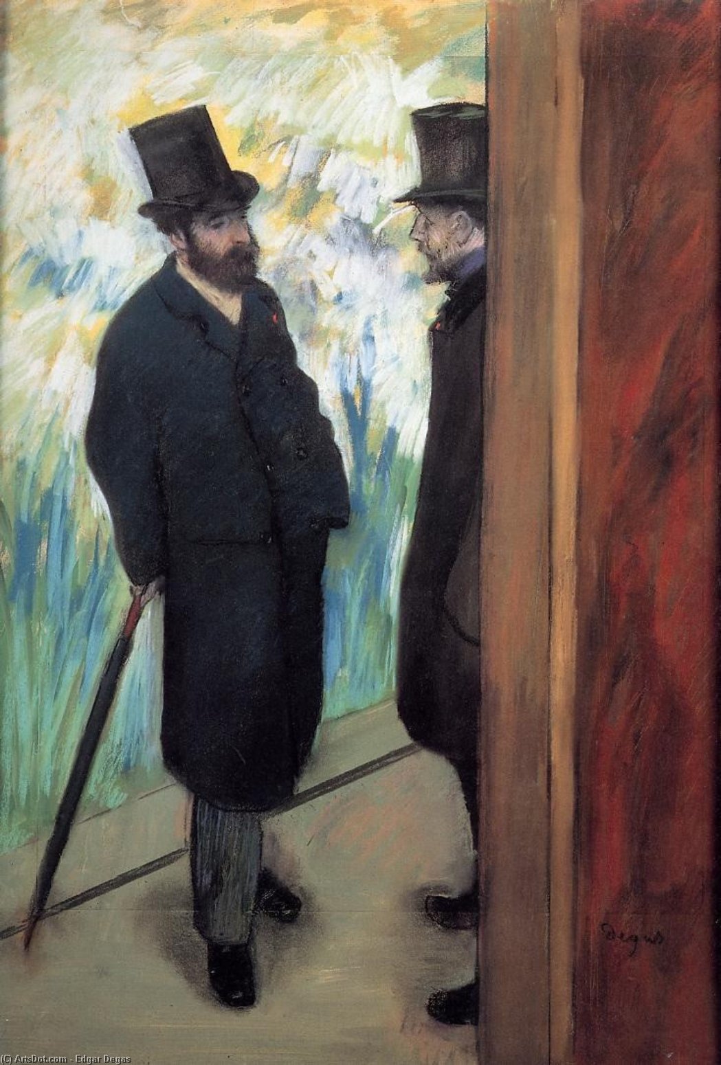 Friends At The Theatre, Ludovic Halevy And Albert Cave — Edgar Degas