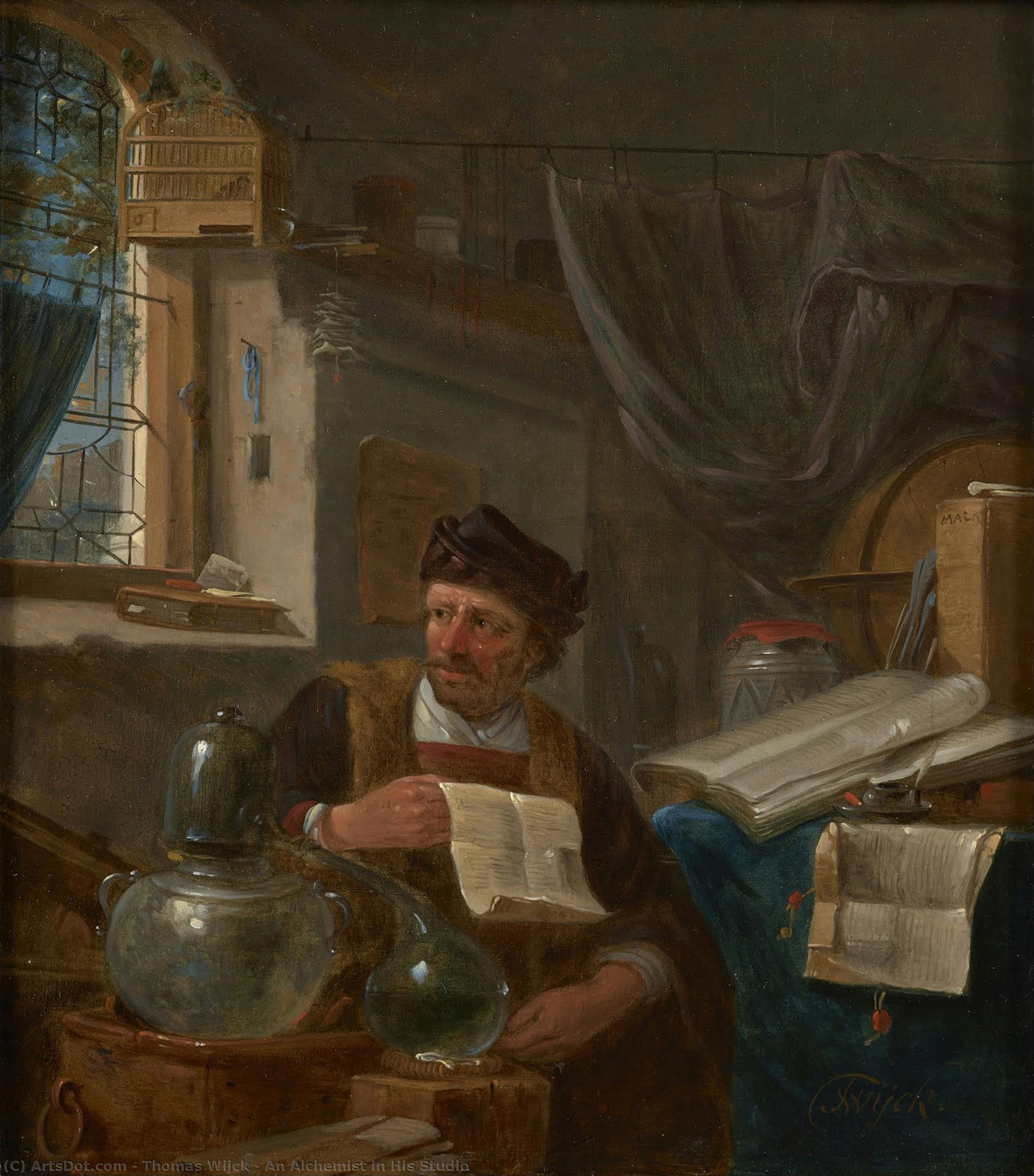 An Alchemist In His Studio — Томас Вик