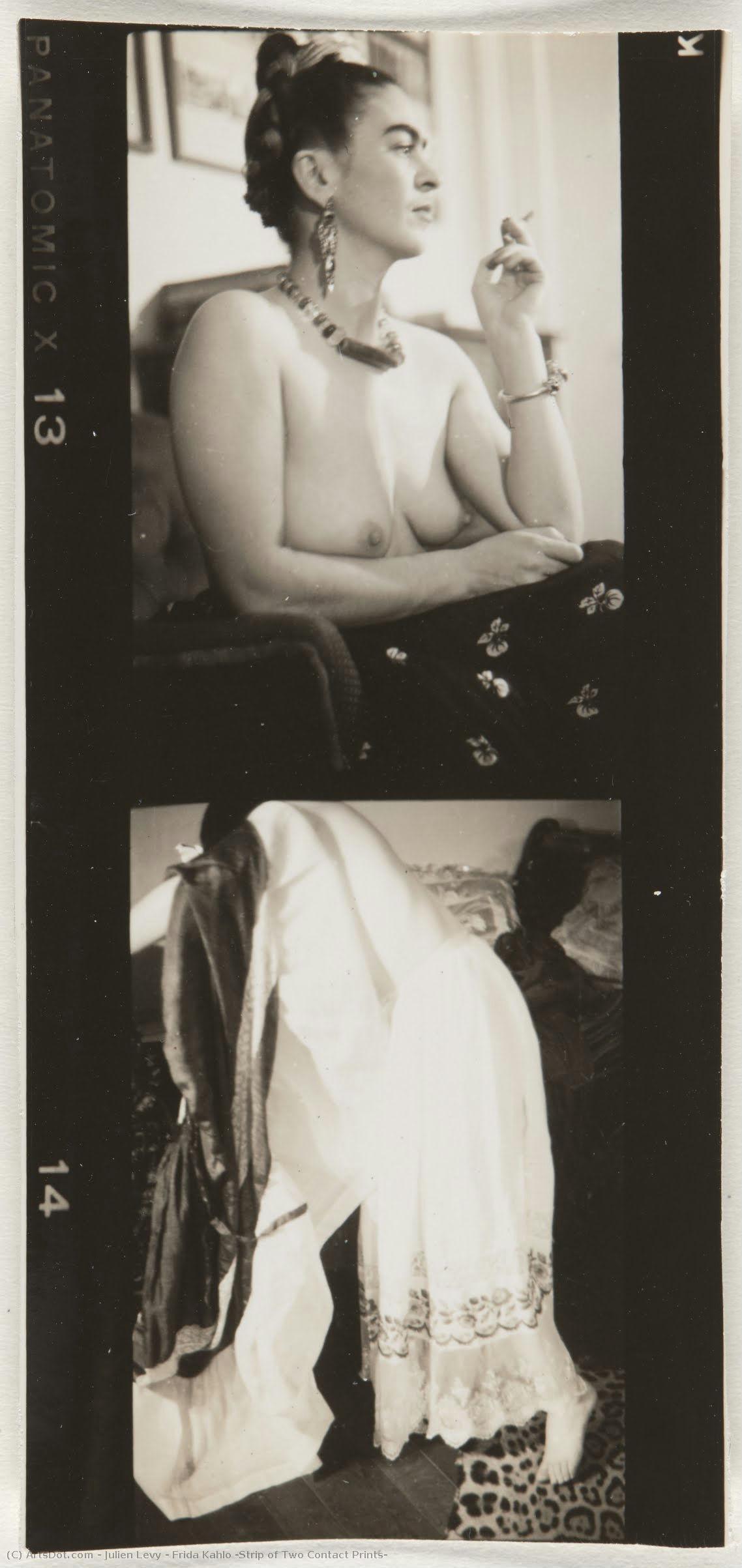Frida Kahlo (strip Of Two Contact Prints) — Julien Levy