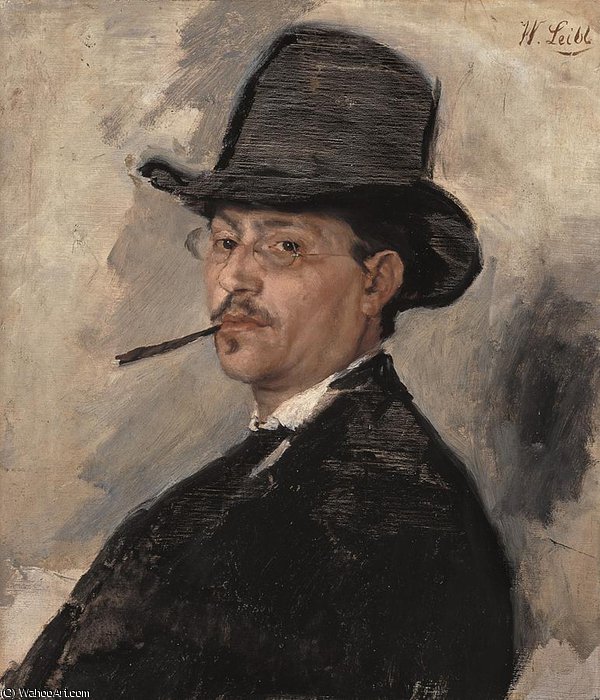 Portrait Of Carl Schuch — Wilhelm Maria Hubertus Leibl