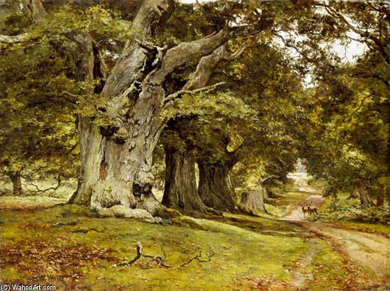 The Oak's Massive Trunk — Эдвард Уилкинс Уэйт