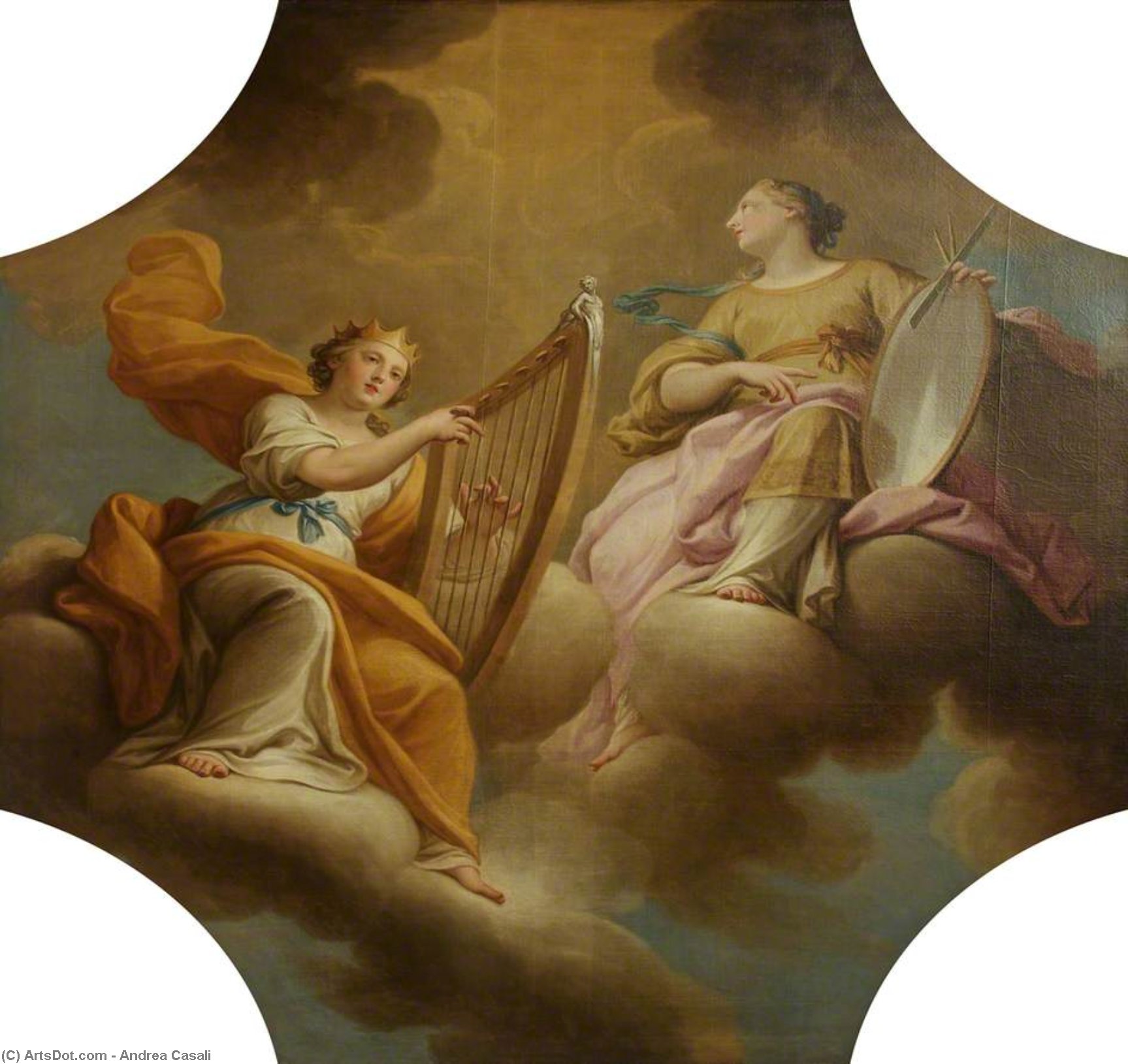Personifications Of Music And Painting — Andrea Casali
