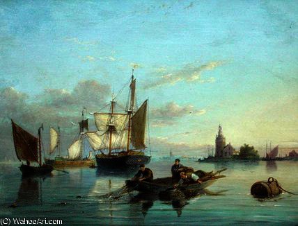 On The Isle Of Texel, Holland — Pieter Cornelis Dommersen